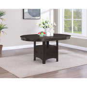 Illkirch Espresso Oval Extension Leaf Dining Table
