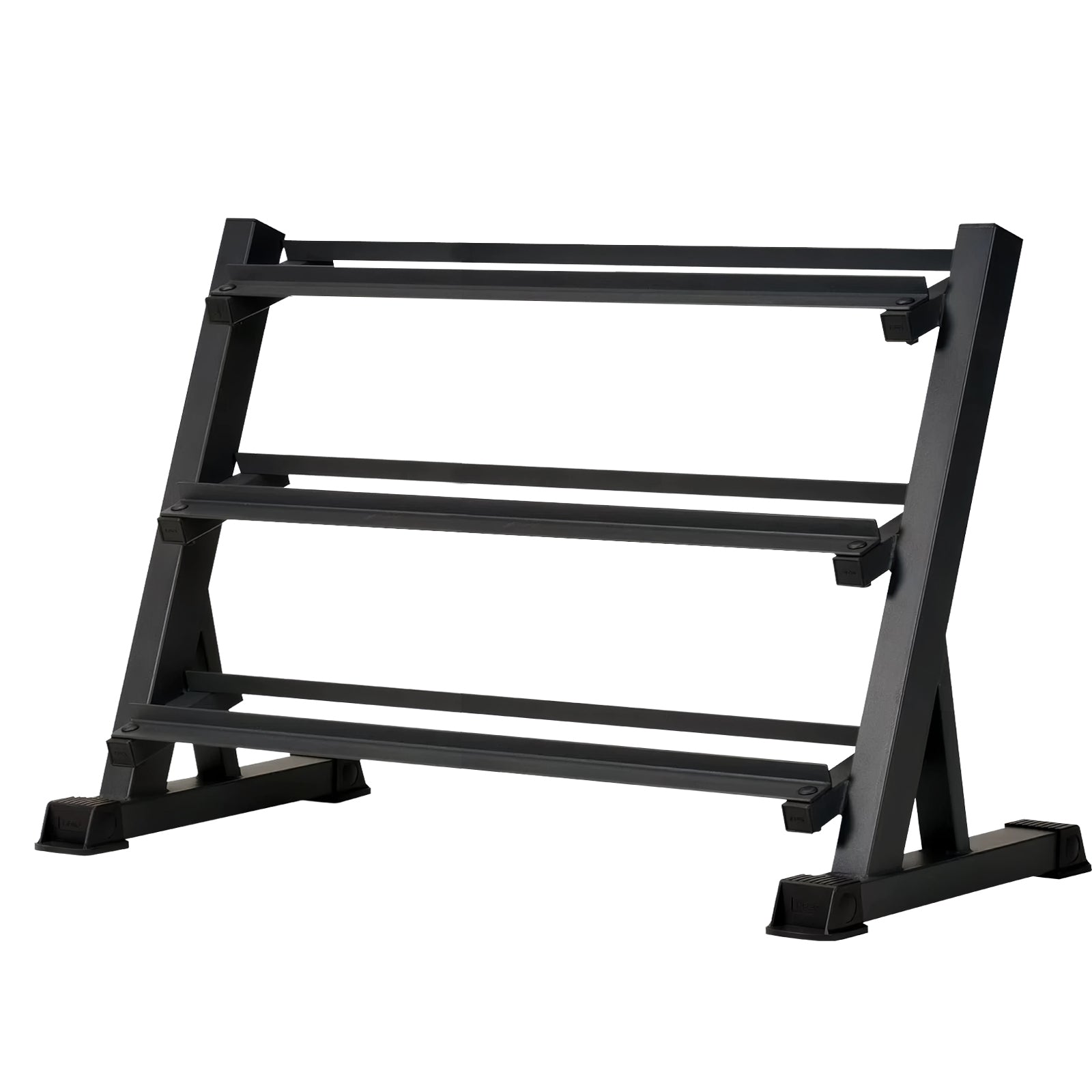 1100 LB Capacity Heavy Duty Steel Rack: 3-Tier Storage for Adjustable Dumbbells (5-45 lbs) - Perfect Home Gym Organizer.