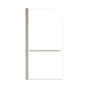 Brushed Nickel Aluminium Alloy Bathtub Shower Door with SGCC Tempered Glass, 30 in. W x 58 in. H