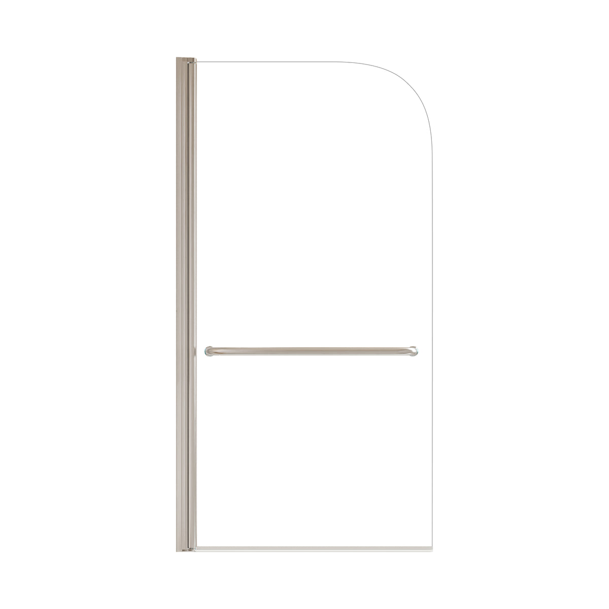 Brushed Nickel Aluminium Alloy Bathtub Shower Door with SGCC Tempered Glass, 30 in. W x 58 in. H