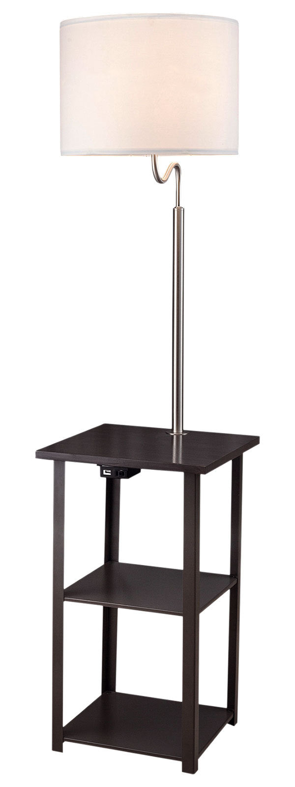 58' Squared Sofa Side Shelves Table Lamp w/ Power Station (1.14/14.96)