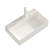 LOFI 24'' Bathroom Sink without Cabinet, White Ceramic Basin