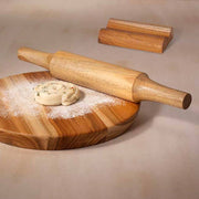 Teak Wood Chakla Belan With Stand - 2 Sets