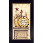 'Simple Pleasures' By Mary June, Printed Wall Art, Ready To Hang Framed Poster, Black Frame