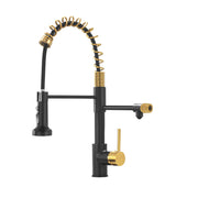 Purifier Kitchen Faucet Drinking Water Faucet, Pull Down Water Filter Kitchen Sink Faucets (Black and Nickel gold )