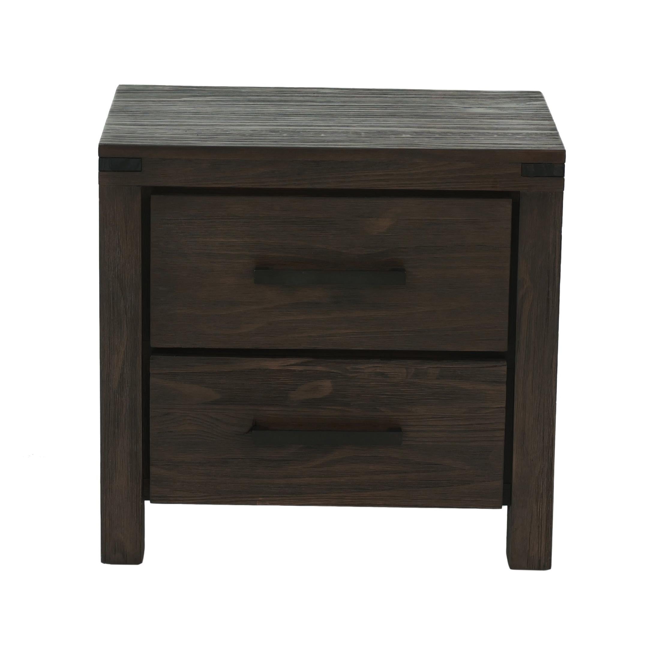 Bedroom Furniture Simple Nightstand Drawers Bed Side Table Solidwood