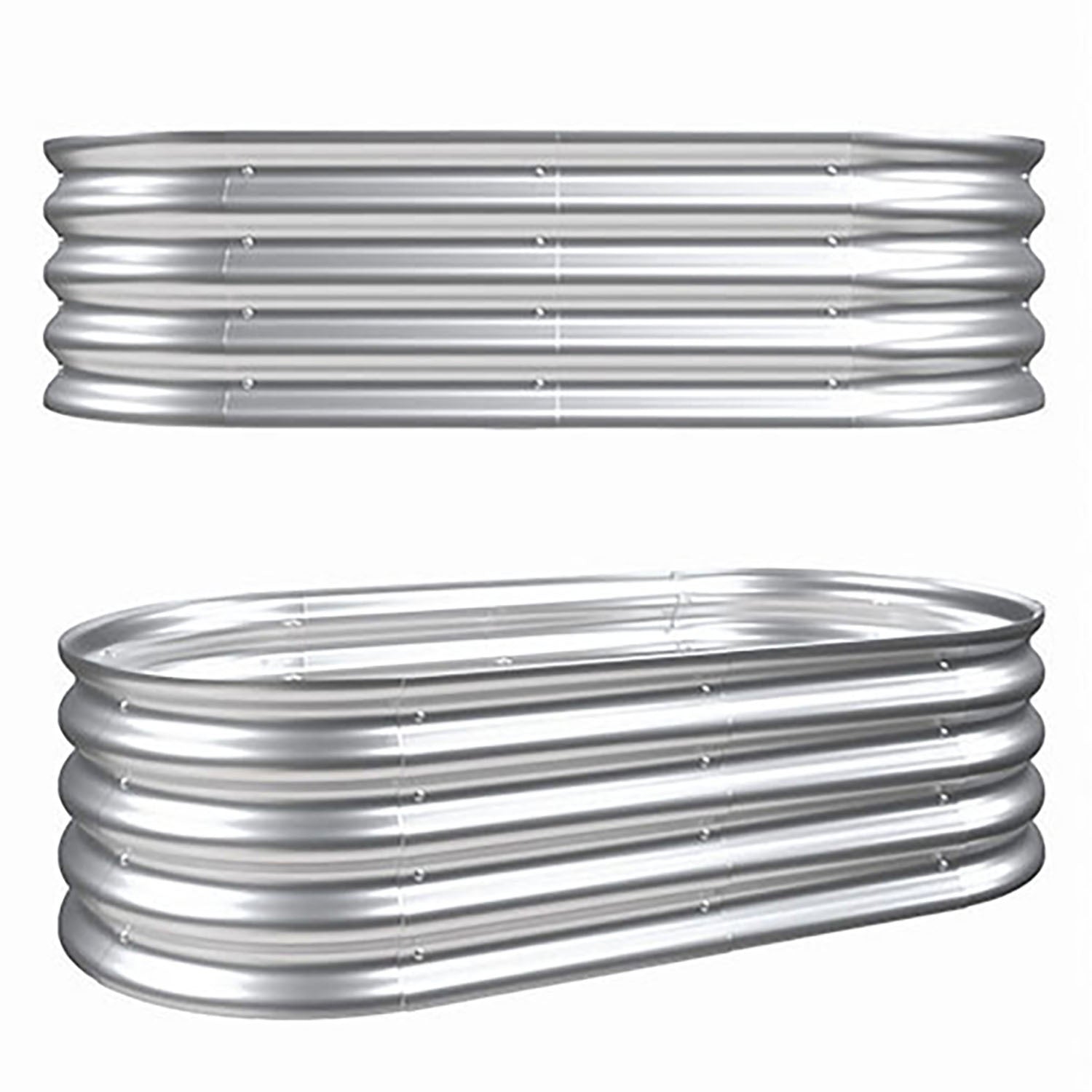 Galvanized Raised Garden Bed Kit for Vegetables, Flowers & Herbs, Rust-Resistant, Easy Assembly