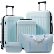 Luggage Set 5 Piece, Hardside Carry on Suitcase , Expandable Luggage with Travel Bags Spinner Wheels TSA Lock