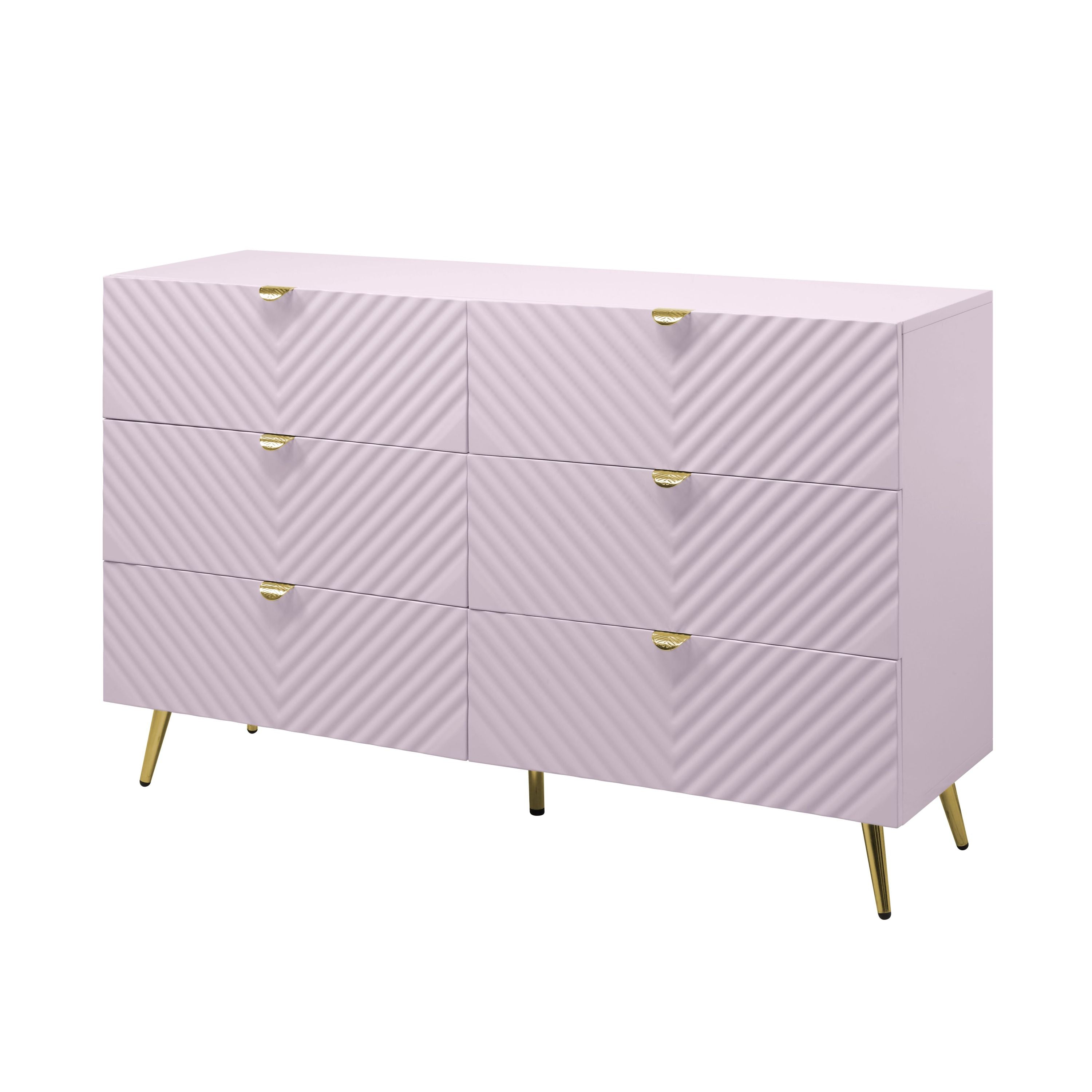 Gaines Pink High Gloss Finish Dresser