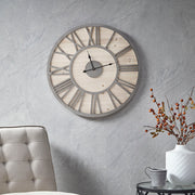 23.6' Wood Wall Clock Natural/Grey See below