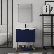 30 Inch Freestanding Bathroom Vanity With Resin Basin,30x18(BVA 01130NB-1) W99981924
