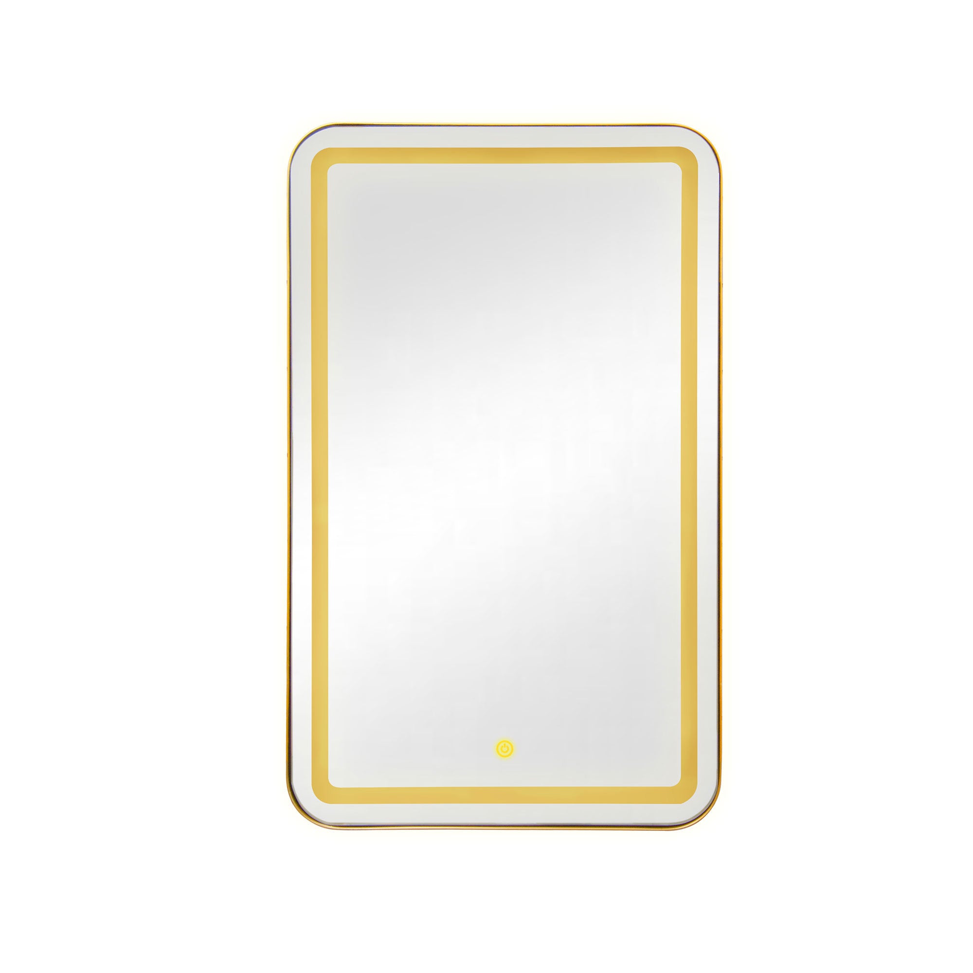 Rectangle Medicine Cabinet Mirror Bathroom Mirror with Storage Wall Mounted Medicine Mirror Cabinet with LED - Golden
