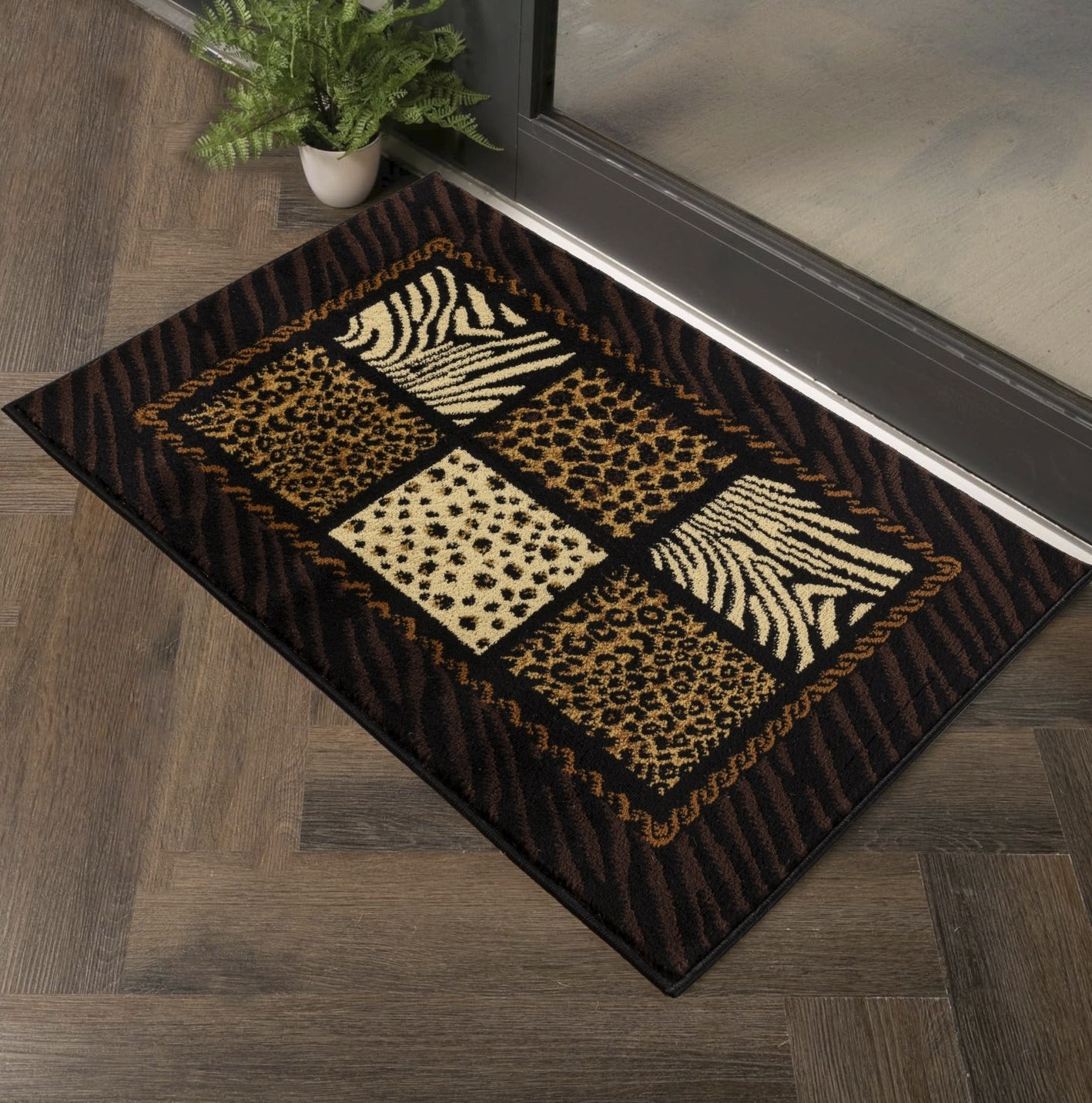 Tribes GC_YLS4012 Multi 2 ft. x 3 ft. Animal Print Area Rug
