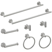 8-Pieces Brushed Nickel Bathroom Accessories Set, Stainless Steel Bathroom Hardware Set, Bath Towel Bar Set, Towel Racks for Bathroom Wall Mounted.