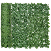 Outsunny Grass Wall Panels, 118' x 39' Artificial Grass Wall Decor,Greenery Backdrop Panels Wall for Outdoor, Indoor, Garden, Fence, Backyard, Dark Green
