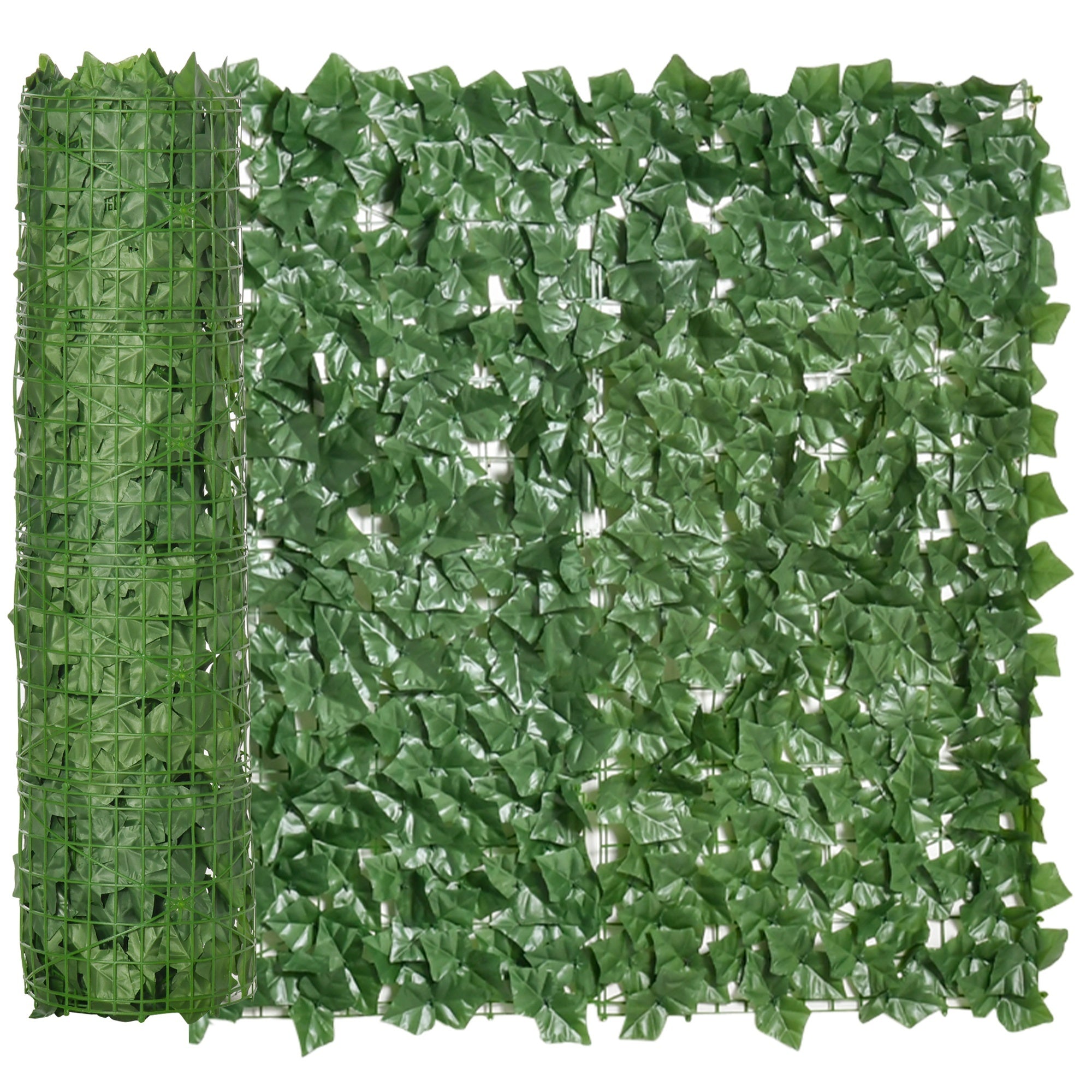 Outsunny Grass Wall Panels, 118' x 39' Artificial Grass Wall Decor,Greenery Backdrop Panels Wall for Outdoor, Indoor, Garden, Fence, Backyard, Dark Green