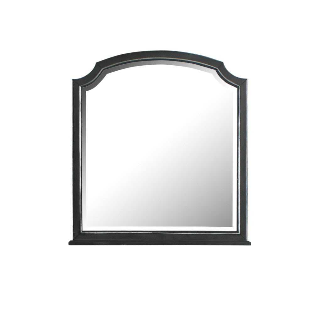 House Beatrice Charcoal Finished Mirror
