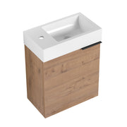 18'' Floating Wall-Mounted Bathroom Vanity with White Resin Sink & Soft-Close Cabinet Door