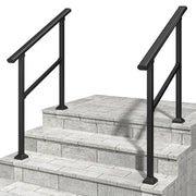 Hand Rails for Outdoor Steps, 2-3 Step Handrail 2 Pack