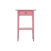 Charming Pink Contemporary Nightstand with Durable Particle Board Construction