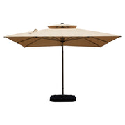9 ft. Aluminum Cantilever Tilt Patio Umbrella with Center Pole, Beige (Base Not Included)