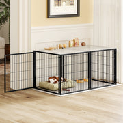 Large Dog Cage 48' Dog Kennel for Medium Dogs Puppy Dog Playpen with Top, Pet Cage, Indoor, Black.48'L x 26.3'W x 23.8'H.