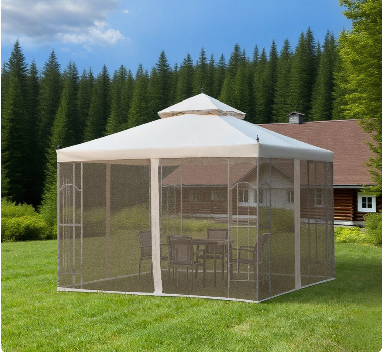Gazebo Patio Gazebo  Double Roof Outdoor Gazebo Canopy Shelter