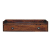 Solid Wood Floating Circle Chestnut Bedside