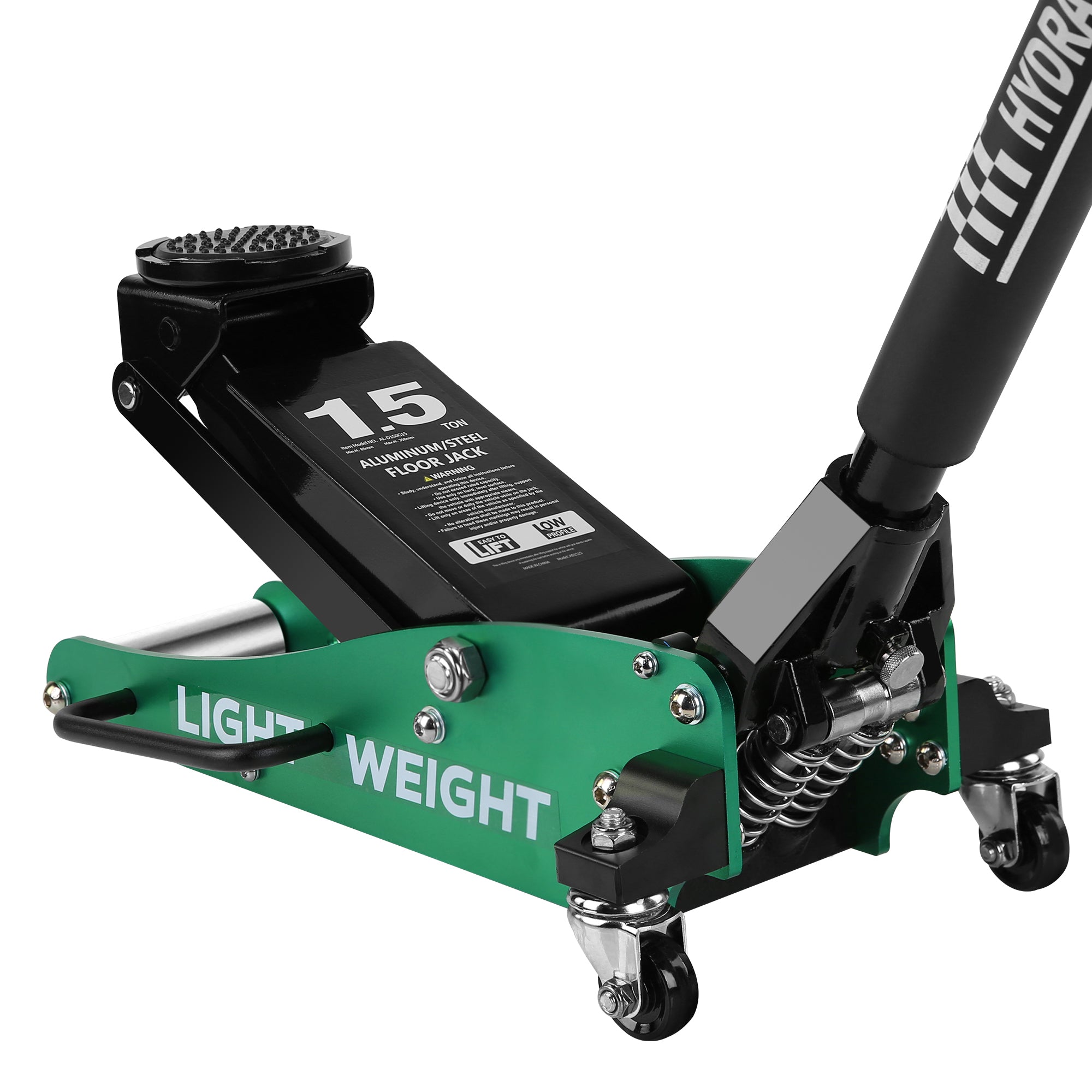 Floor Jack 1.5 Ton Hydraulic Low Profile Aluminum and Steel Car Jack, Lightweight Service Jack with Quick Lift Dual Pump, 3,000 lbs Capacity