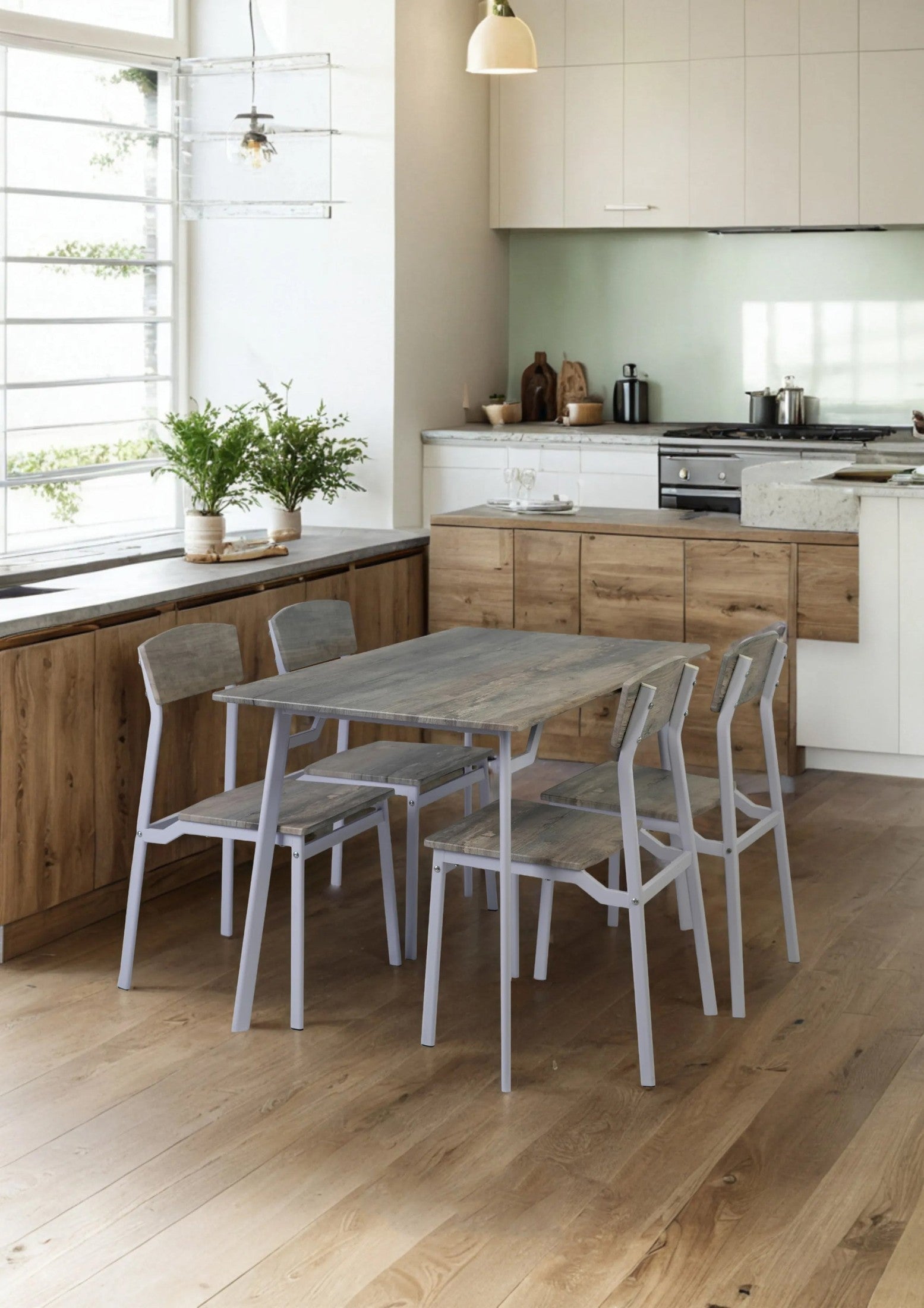 Modem 5 piece dining table set