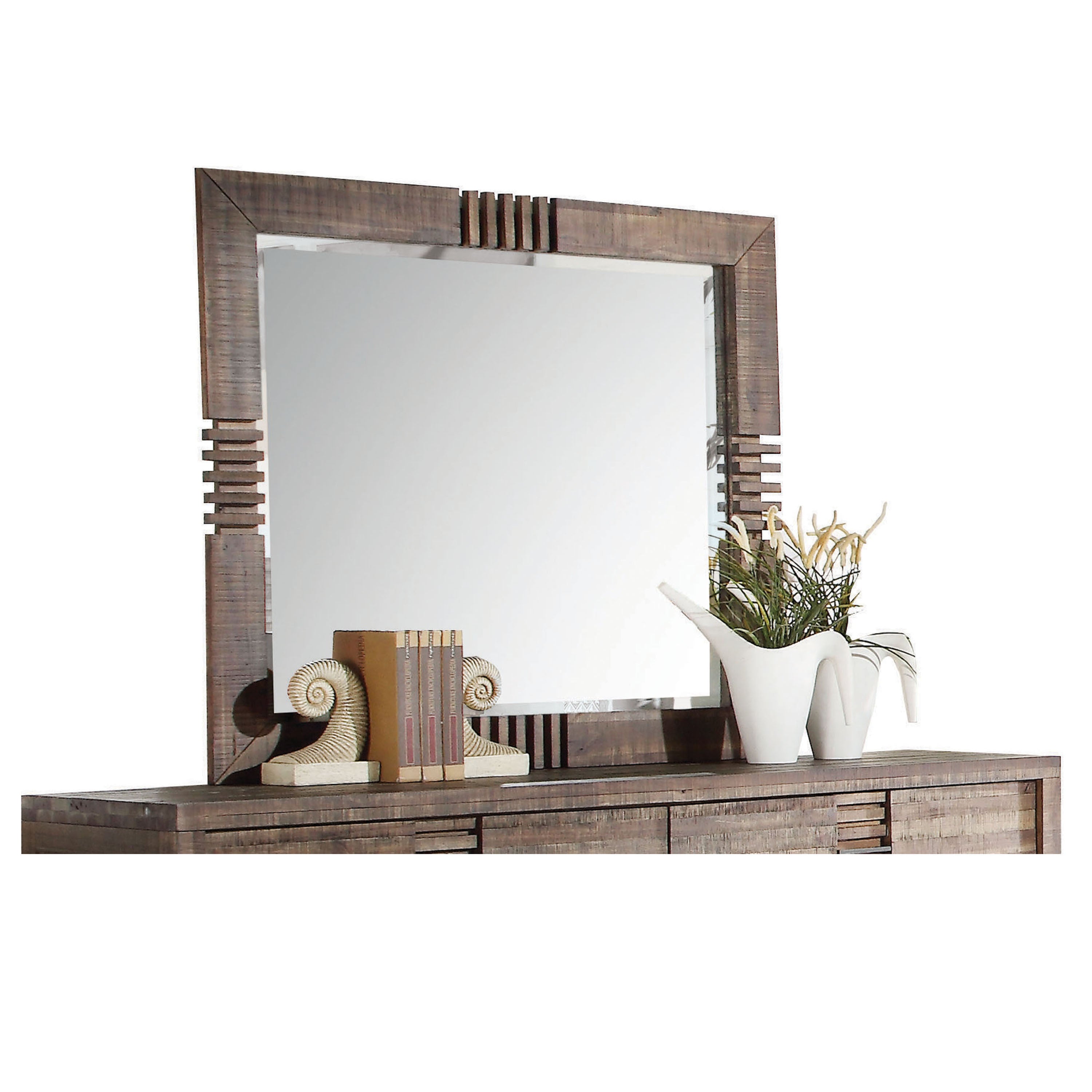 Andria Reclaimed Oak Finish Mirror
