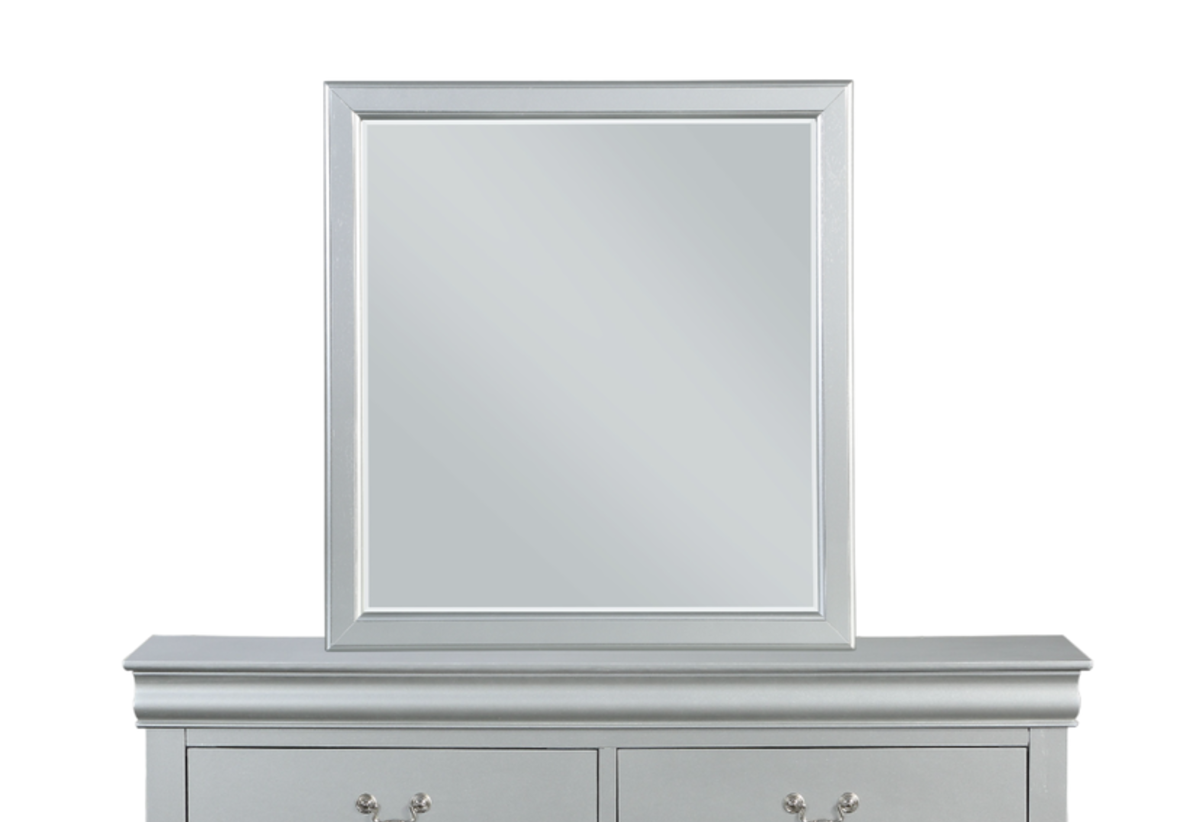 Louis Philippe III Platinum Finish Mirror