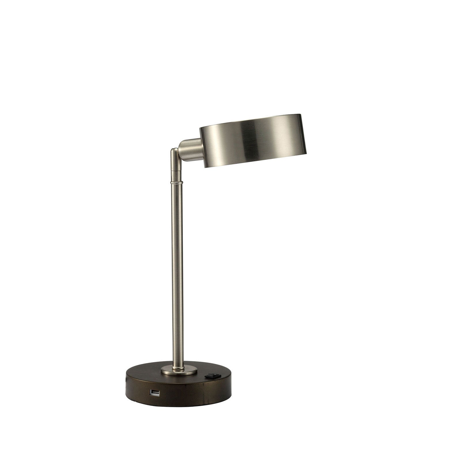 Simple Contemporary 1pc Table Lamp Stain Nickel Metal frame Adjustable Head Lamp