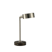 Simple Contemporary 1pc Table Lamp Stain Nickel Metal frame Adjustable Head Lamp