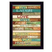 'Live Joyfully' By Marla Rae, Printed Wall Art, Ready To Hang Framed Poster, Black Frame