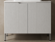 TURIO 30' Freestanding Cabinet without Basin, with Carrara White Counter Top and 2 Doors, White