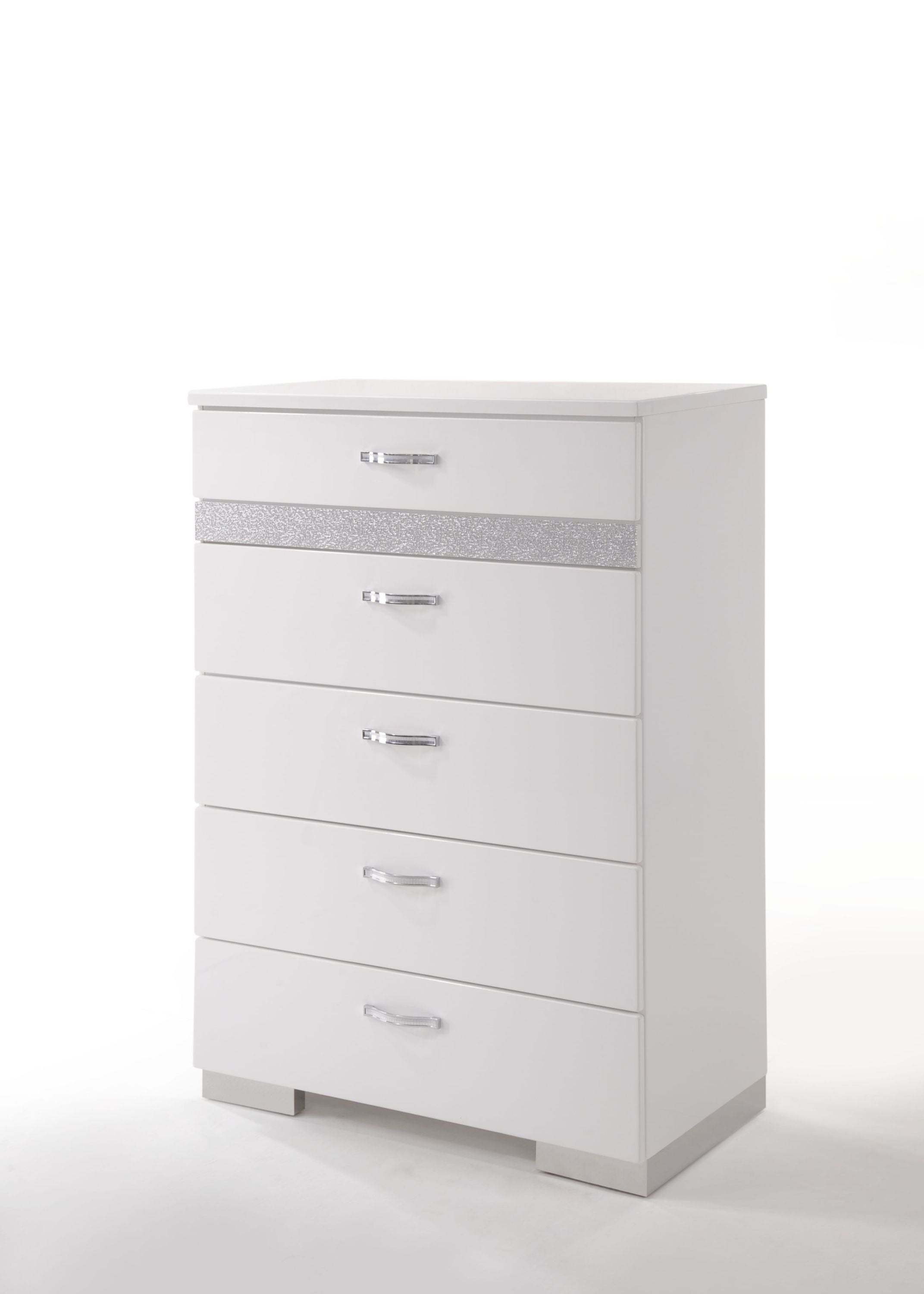 Naima II White High Gloss Finish Chest