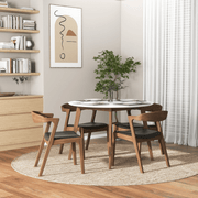 Alina Dining Table (White) and 4 Side Chairs