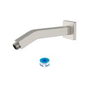 Premium 6-Inch Shower Arm with Flange, Brushed Nickel Finish, Stainless Steel Construction