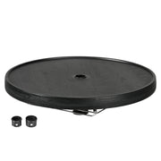 Outsunny 23.5' Beach Umbrella Table Tray with Wine Glass Holder, Foldable Towel Rack, Instant Portable Beach Tables for Sand, Swimming Pools, Patio, Garden, Deck, Black