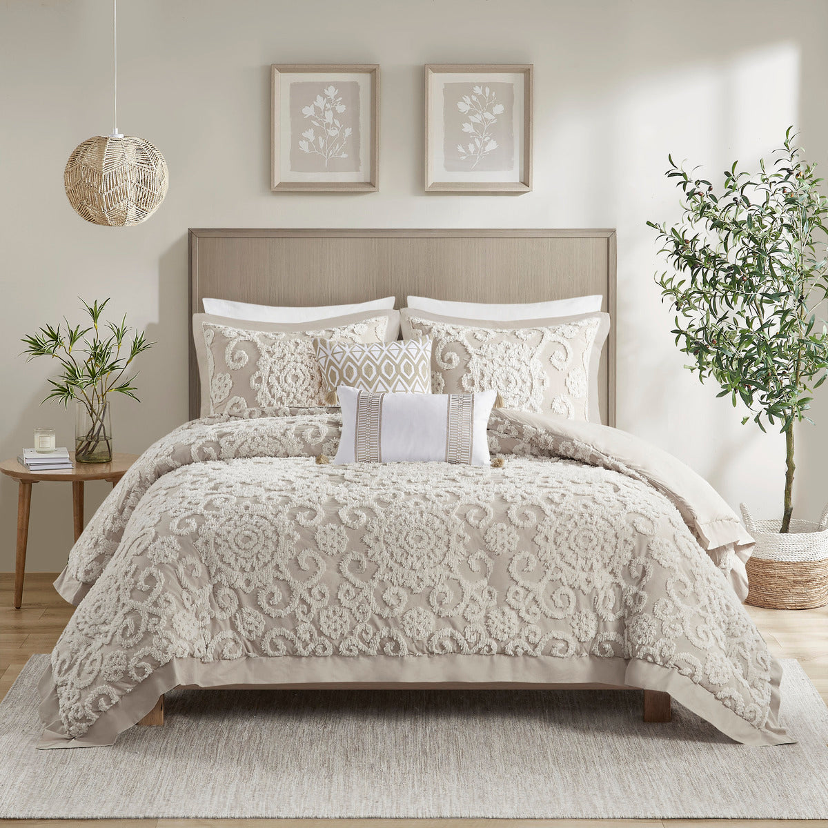 Cotton Duvet Mini Set Taupe Full/Queen