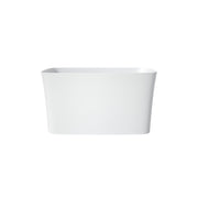 47 Inch Solid Surface Soaking Bathtub - Deep Soak Freestanding Tub