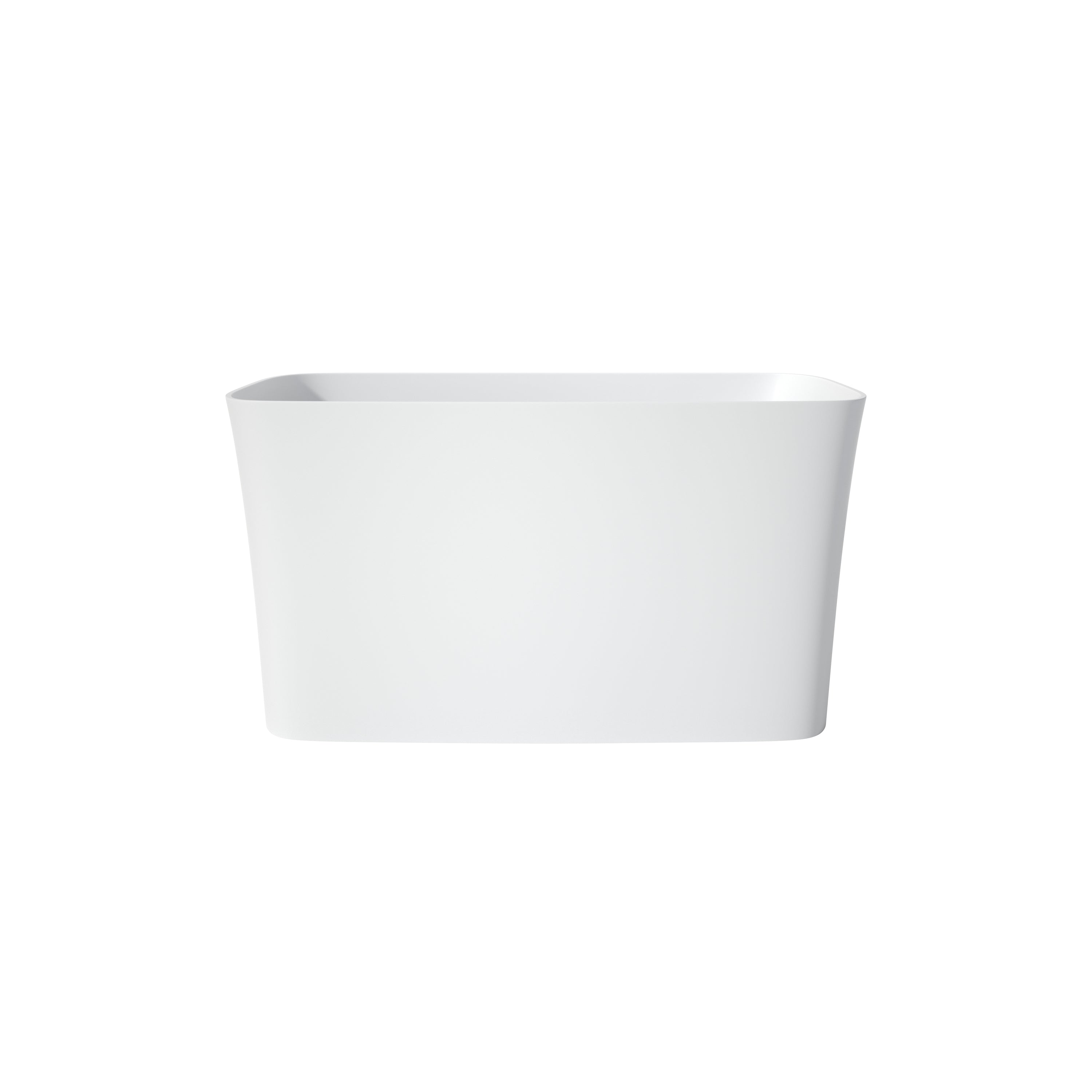 47 Inch Solid Surface Soaking Bathtub - Deep Soak Freestanding Tub