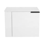 Modern 24' Bathroom Vanity, White Oak Finish, Engineered Wood, Suitable For Small Bathroom Spaces