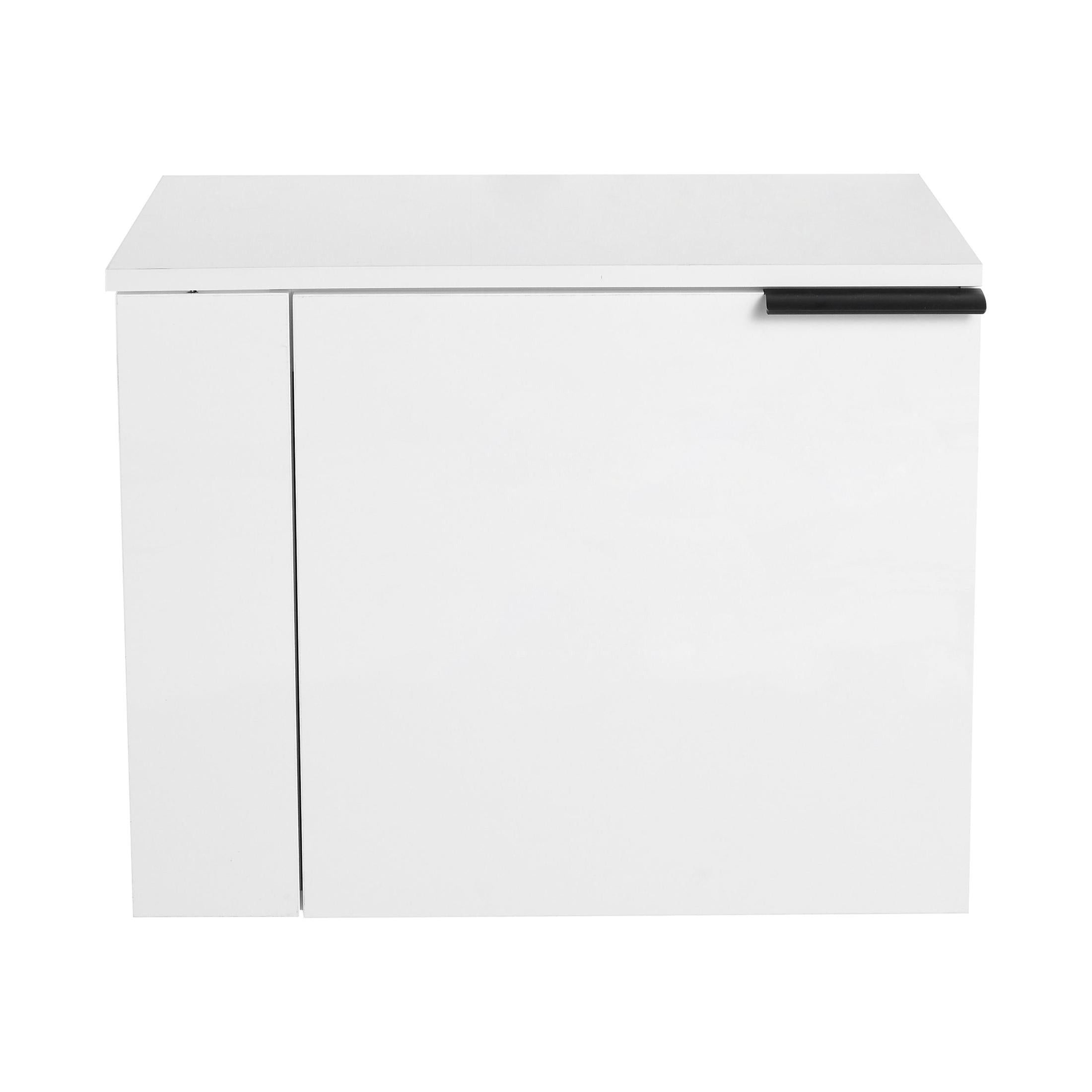 Modern 24' Bathroom Vanity, White Oak Finish, Engineered Wood, Suitable For Small Bathroom Spaces