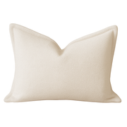 Homey COZY Soft Ivory Throw Pillow – Clean, Minimal Comfort with Tailored Edging