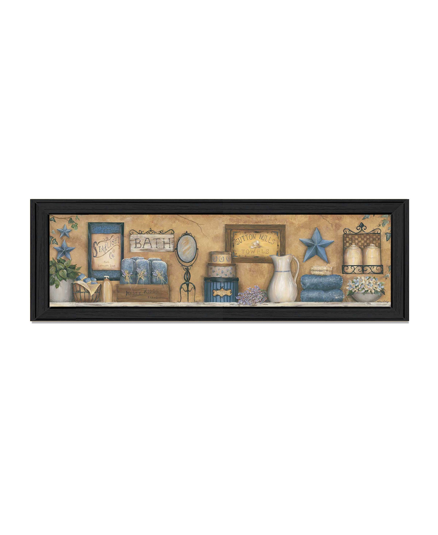 'Starlight Bath' By Carrie Knoff, Printed Wall Art, Ready To Hang Framed Poster, Black Frame