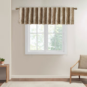Faux Silk Embroidered Window Valance Tan 50x18'