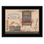 'Free Showers' By Pam Britton, Ready to Hang Framed Print, Black Frame