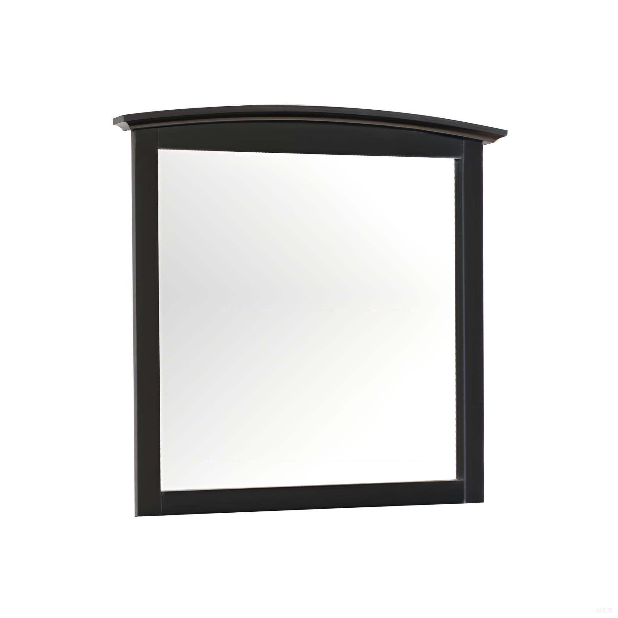 Sleek Black Casual-Style Wall Mirror with Durable Finish and Minimalist Design